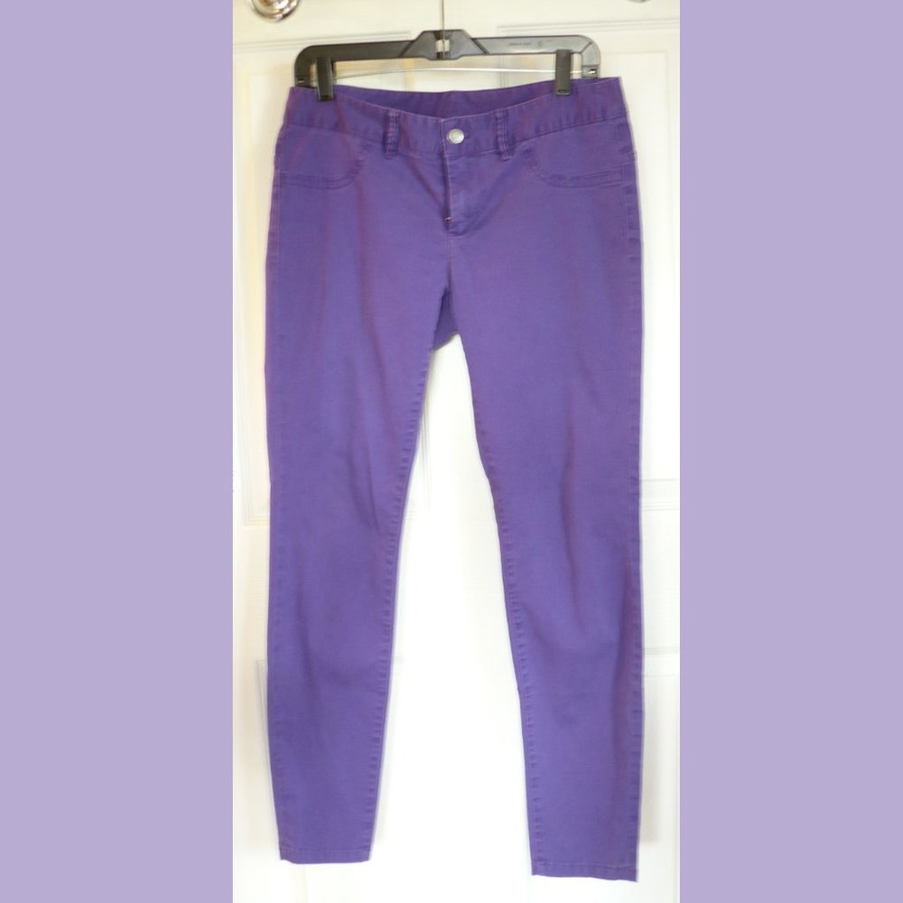 London Jean Purple Skinny Jeans Size 10 Victoria's Secret - Picture 2 of 5